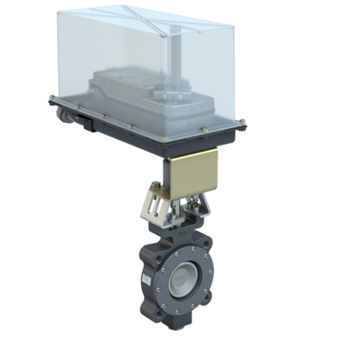 Bray MKL2-N025/DMS24-180-WS 2.5" Lugged Butterfly valve High Performance | ANSI Class 150 | CS body | CV 78 | Normally Open | Damper & Valve actuator | 24 Vac/Dc | 177 lb-in | modulating | Spring Return  | Blackhawk Supply