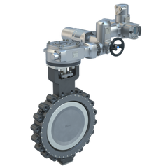 Bray MKL2-C180/AU-2130SV 2 Way High Performance Butterfly Valve | Seat Retainer Downstream | 18 Inch | 120V Non Spring Return Actuator  | Blackhawk Supply