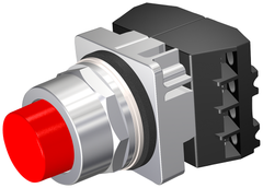 Siemens Electrical 52PM8B2B PUSHBUTTON | MOM | RED | EXTENDED | 2POS | 2NO-2NC  | Blackhawk Supply