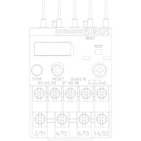 3RU21160GJ0 | OVERLOAD RELAY CL10 S00 0.45-0.63A R LUG | Siemens Electrical