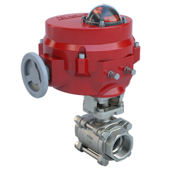 Bray BV125-SS3-11/70-24-0081H 1.25" | 3 piece design threaded ball valve | SS | CV 12.82 | Normally Open | 24 VAC/DC | Two position | 800 lb-in | NEMA 4 | Heater  | Blackhawk Supply