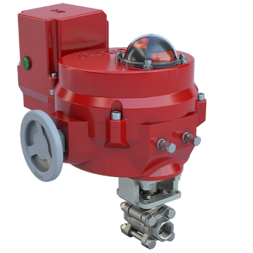 Bray BV05-SS3-09C/70-24-0081H-BBU 1/2" | 3 piece design threaded ball valve | SS | CV 12.78 | Normally Closed | 24 VAC/30VDC | Two position | 800 lb-in | NEMA 4 | Heater | & Battery Backup unit  | Blackhawk Supply