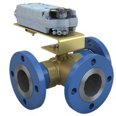 Bray STM3-3-74/DCM24-310 3" | STM Flanged Characterized ball valve | 3way | CV 74 | Damper & Valve actuator | 24 Vac | 310 lb-in | modulating | Non-Spring Return  | Blackhawk Supply