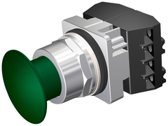 Siemens Electrical 52PP2A3G PP2 | CHROME | MTD | METAL CAP GREEN | 2NC  | Blackhawk Supply