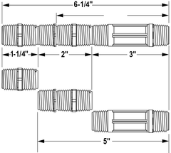 Spears M481-007 3/4X6 FOUR-IN-ONE CUT-OFF NIPPLE MPT  | Blackhawk Supply
