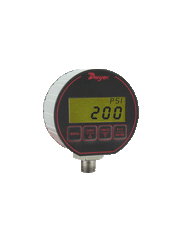 Dwyer DPG-203 Digital pressure gage | selectable engineering units: 30.00 psig | 2.109 kg/cm² | 2.069 bar | 61.08" Hg | 69.21 ft w.c. | 67.45 ft seawater @ 4°C | 206.9 kPa | 480 oz/in² | 830.4" w.c. | 2069 mbar | 2109 cm w.c. | 1551 mm Hg.  | Blackhawk Supply