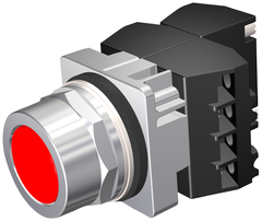 Siemens Electrical 52PM8A2C PUSHBUTTON | MOM | RED | FLUSH | 2POS | 3NO-3NC  | Blackhawk Supply