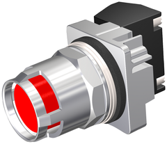 Siemens Electrical 52PM8G2J PB | CHROME | MOM | CAP RED | GAURD | 2POS | 1NC  | Blackhawk Supply