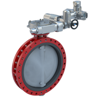 NYF2-C300/AU-7080 | Butterfly Valve | 2 Way | 30 Inch | Nylon Coated Disc | 150 PSI | 120 VAC Non-Spring Return Actuator | On-Off Control | Bray