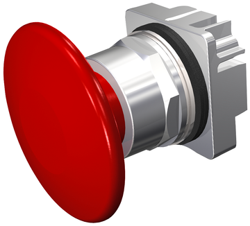 Siemens Electrical 52PM9V2 PUSHBUTTON | MOM | RED | 2 1/2" PLASTIC | 2POS  | Blackhawk Supply
