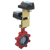 3LNE-05S2C/D24-210-D | Butterfly Valve | 2 Way | 5 Inch | Nylon Coated Disc | 175 PSI | DUAL Mounted 24 VAC/DC Non-Spring Return Actuators | On-Off And Floating Control | Bray