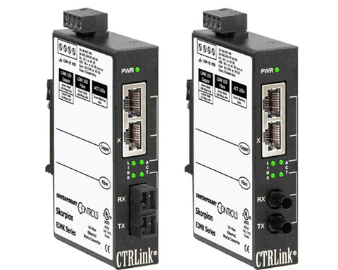 Contemporary Controls EIMK-100T/FCS Skorpion 100BASE-TX/100BASE-FX SM SC-Fiber Media Converter  | Blackhawk Supply