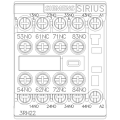 Siemens Electrical 3RH22621AK60 CONTROL RELAY 6NO+2NC AC 120V SCREW  | Blackhawk Supply
