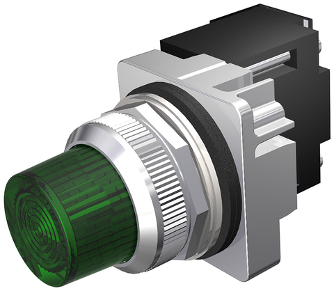 Siemens Electrical 52PL5K3XY PILOT LIGHT | XFR 600V | LED CL | GREEN | GLASS  | Blackhawk Supply
