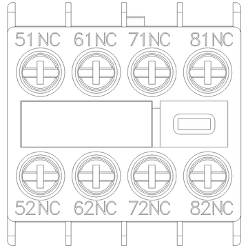 Siemens Electrical 3RH29111GA04 AUX. SWITCH 4NC FOR S00 SCREW  | Blackhawk Supply
