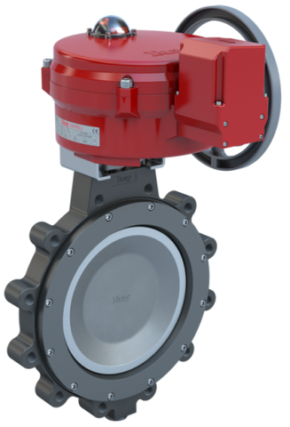 Bray MKL2-N120/70-24-0501H-BBU 12" Lugged Butterfly valve High Performance | ANSI Class 150 | CS body | CV 6650 | Normally Open | 24 VAC/30VDC | Two position | 5000 lb-in | NEMA 4 | Heater | & Battery Backup unit  | Blackhawk Supply