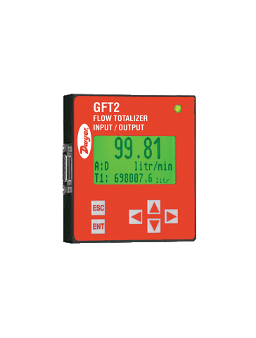 Dwyer GFT2-10-RS232 Flow totalizer | 0-10 VDC input | RS-232 serial communication.  | Blackhawk Supply