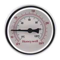 GS250 | 2 1/2 IN. THERMOMETER WITH WELL. 32-250F TEMP. RANGE. STEEL CASE, BRASSWELL. | Resideo