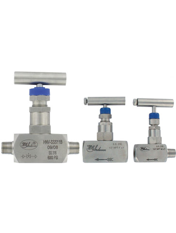 Dwyer HNV-SSS22B 1/4" needle valve | female x male.  | Blackhawk Supply