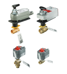 Honeywell VBN2CJPXK201 CONTROL BALL VALVE WITH ELECTRIC ACTUATOR - 1 IN. NPT - 2-WAY - 9 CV  - PLATED BRASS TRIM - DCA PROFILE - MODULATING FLOATING TWO-POSITION (FAIL-SAFE CLOSED) WITH 1 METER CABLE - 24 VAC - 2 AUX SWITCHES  | Blackhawk Supply