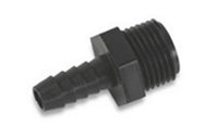 MHBS-10 | Polypropylene MPT X HB Straight Fitting - Black | EVSCO