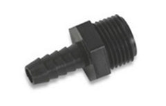 EVSCO MHBS-13 Polypropylene MPT X HB Straight Fitting - Black  | Blackhawk Supply