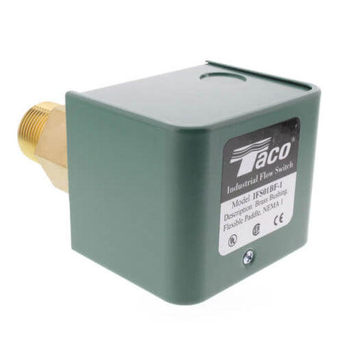 Taco IFSH1BR-1 1" High Current Brass Flow Switch NEMA1 w/ Rigid Paddles (Single Switch)  | Blackhawk Supply