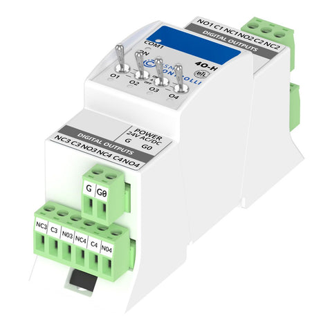 Contemporary Controls ISMA-B-4O-H 4DO relay NC/NO 8 A @ 30V AC or DC with HOA - Serial with B  | Blackhawk Supply