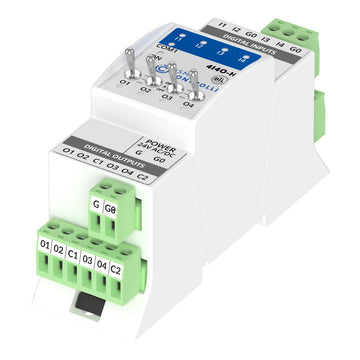 Contemporary Controls ISMA-B-4I4O-H 4DI and 4DO with HOA - Serial with BACnet or Modbus  | Blackhawk Supply