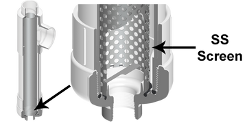 Spears FL-50 100 GPM PVC FILTER W/50 MESH SS SCREEN  | Blackhawk Supply