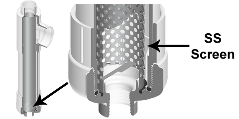 Spears FL-50 100 GPM PVC FILTER W/50 MESH SS SCREEN  | Blackhawk Supply
