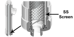 Spears FL-50 100 GPM PVC FILTER W/50 MESH SS SCREEN  | Blackhawk Supply