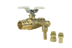 Jomar 103-100RVSSG JF-100RVG | 3/4" | 2 Piece, Full Port, Crimp Pex Connection, 600 WOG, Stainless Steel Ball and Stem, with Thermal Expansion Relief Valve  | Blackhawk Supply