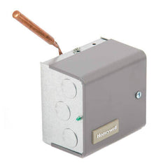 Resideo L8124L1011 TRIPLE AQUASTAT. LIMIT RANGE:HI 130-240F LO: 110-220F. 120V 60HZ LESS WELL. HEAT COND COMPOUND. UNIV. ELEMENT & HORIZ OR VERT MOUNT.  | Blackhawk Supply