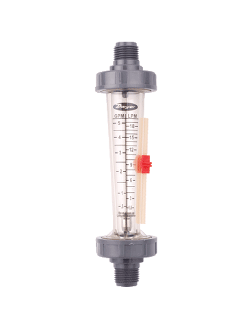 Dwyer LFMA-03-A2 Polycarbonate flowmeter | range 0.5-5 GPM (1.8-18 LPM) water | 1/2" male NPT | 316 SS float.  | Blackhawk Supply