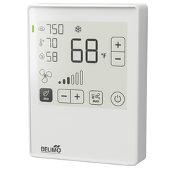 Belimo 22RTH-5U00D active, NFC, Modbus, BACnet, ePaper touch display, PC, white, RAL 9003  | Blackhawk Supply