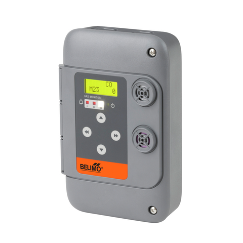 Belimo 22G0214-5B Gas monitor, Carbon monoxide (CO), 0…250 ppm, Nitrogen dioxide (NO₂), 0…10 ppm, CAN bus, BACnet MS/TP, 2 Relays  | Blackhawk Supply