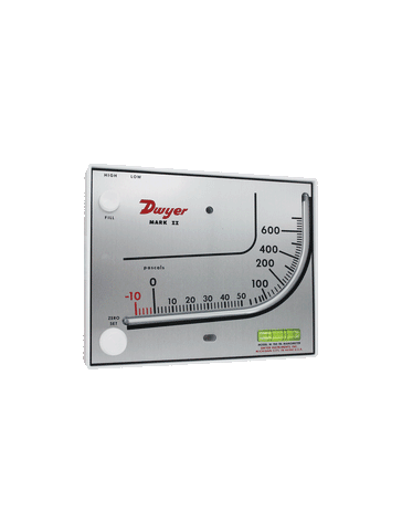 Dwyer MARK II M-700PA Molded plastic manometer | range 10-0-700 Pa | red fluid | .826 sp. gr.  | Blackhawk Supply