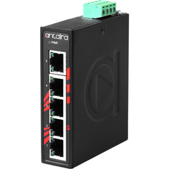 Antaira LNX-C500-T-CC Compact 5-Port Industrial Unmangaed Ethernet Switch | w/5*10/100TX; EOT: -40 to 75C with Conformal Coating  | Blackhawk Supply