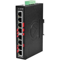 Antaira LNX-800AG-T 8-Port Industrial Gigabit Unmanaged Ethernet Switch | w/8*10/100/1000Tx | EOT: -40°C to 80°C  | Blackhawk Supply
