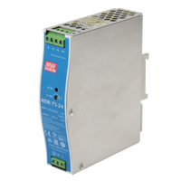 NDR-75-24 | 75 Watt Series / 24 VDC / 3.2 Amps Industrial Single Output DIN Rail Power Supply | Antaira