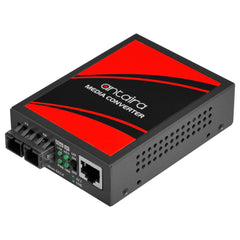 Antaira FCU-2802SC-S10 10/100/1000TX To 1000LX Media Converter | Single-Mode 10KM | SC Connector  | Blackhawk Supply