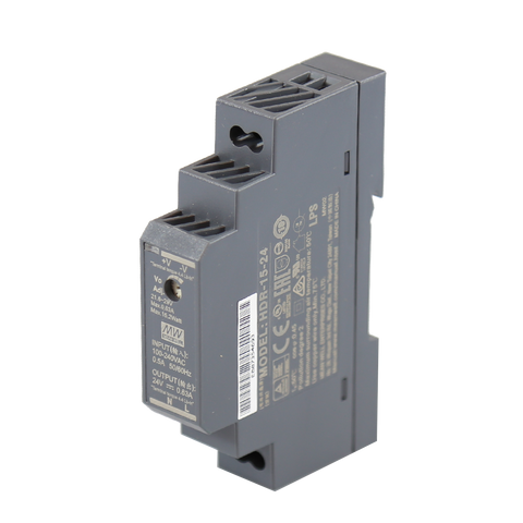 Antaira HDR-15-24 15 Watt Series / 24 VDC / 0.63 Amp Industrial Single Output DIN Rail Power Supply  | Blackhawk Supply