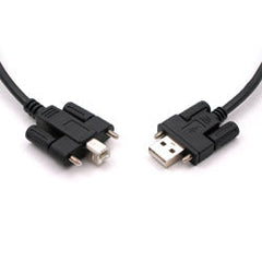 Antaira CB-USBA-USBB-2M-K USB2.0 Cable | A to B with Locking Feature | 2M | Black  | Blackhawk Supply