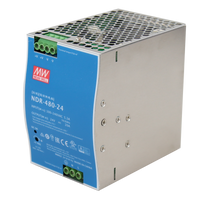 NDR-480-24 | 480 Watt Series / 24 VDC / 20.0 Amps Industrial Slim High-Efficiency Single Output DIN Rail Power Supply | Antaira