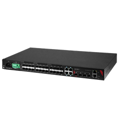 Antaira LMX-3228G-10G-SFP-AD 32-Port Industrial Gigabit Managed Ethernet Switch | with 4*10/100/1000 RJ45 Ports | 24*100/1000 SFP Slots | and 4*1G/10G SFP+ Slots with AC and DC (-48V) Power Supply  | Blackhawk Supply