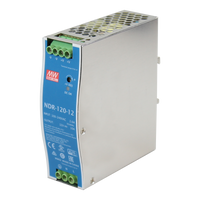 NDR-120-12 | 120 Watt Series / 12 VDC / 10.0 Amps Industrial Single Output DIN Rail Power Supply | Antaira