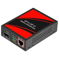 Antaira FCU-2805P-SFP 10/100/1000TX To SFP (Mini-GBIC) Media Converter w/ IEEE 802.3at PoE+ Injector Port  | Blackhawk Supply
