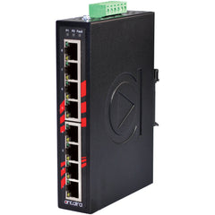 Antaira LNX-800A-T 8-Port Industrial Unmanaged Switch | w/8*10/100Tx; EOT (-40°C - 75°C)  | Blackhawk Supply