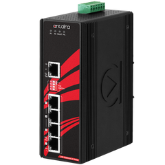 Antaira LNP-0500G-bt-24 5-Port Industrial Gigabit IEEE 802.3bt PoE++ Unmanaged Ethernet Switch | w/4*10/100/1000Tx (90W/Port) and 1*10/100/1000Tx; 12~55VDC Power Input  | Blackhawk Supply